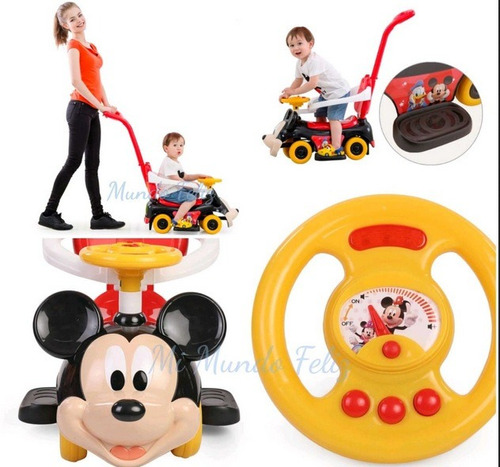 Carro Correpasillos Bugy Niño Bebe Guiador Mickey Mouse 