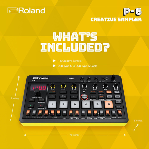 Creative Sampler Roland Aira Compact P-6 Con Secuenciador