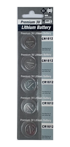 Cr1612 Pack 5  Panasonic Lithium 3v 100% Original 