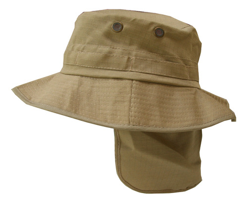Sombrero Australiano Cubre Nuca Bonnie Caqui Talle M -58 Cm