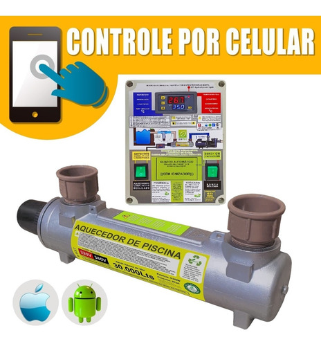 Aquecedor Com Timer Até 30.000lts Turbohot 220 + App Celular