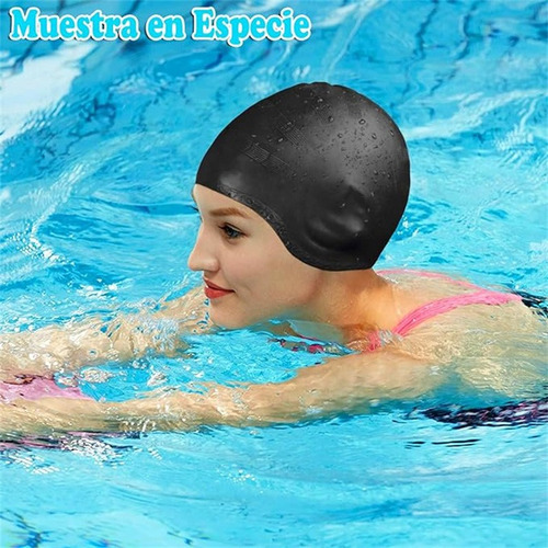 Gorro Natación Unisex Silicona Piscina Baño Impermeable 2pcs