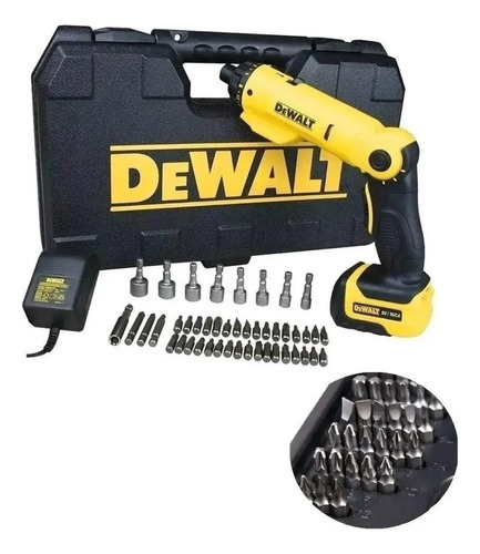 Parafusadeira 1/4 (6,35) 8v Max Íon De Litio Dewalt- Dcf008 Cor Amarelo