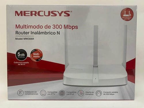 Mercusys Router Inalambrico N Multimodo De 300mbps Mw306r