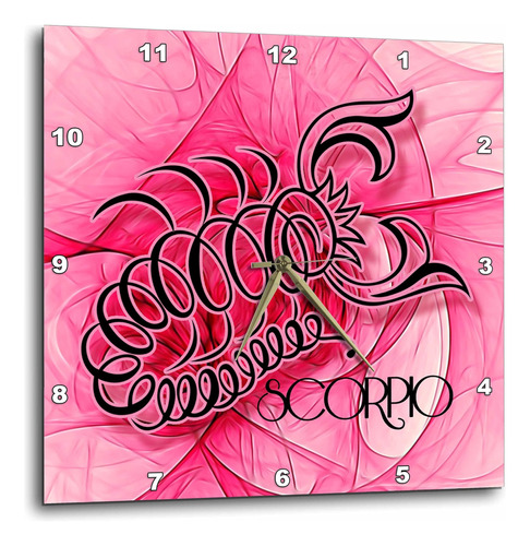 3drose Dpp__1 Lady Scorpio En Rosa Y Negro Remolinos Zodiac 