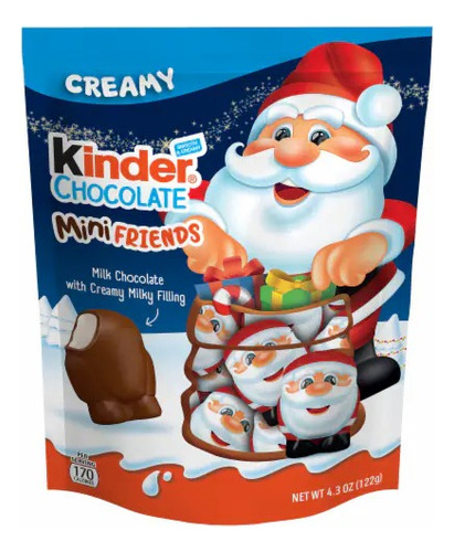 Kinder Chocolate Relleno Santa Claus Navidad 122g Imp Italia