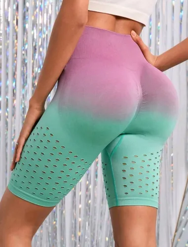 Biker Short Deportivo Push Up - Rosa Verde Ref. 4090