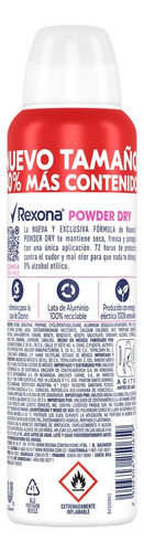 Desodorante Powder Dry Mega Lata 210 Ml 72h Rexona Floral
