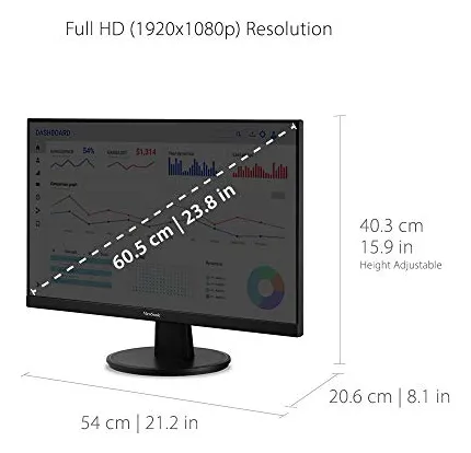 Monitor Viewsonic Va2447-mh Full Hd 1080p De 24 Pulgadas Con