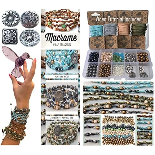 Kit De Fabricación De Joyas De Macramé, Pulsera De Es...