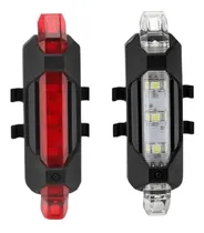 Comprar Juego Luces Led Bicicleta Recargables Delantera Trasera X 5 