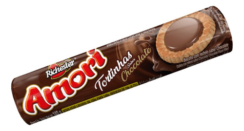 Biscoito Tortinhas Richester Amori Sabor Chocolate 140g
