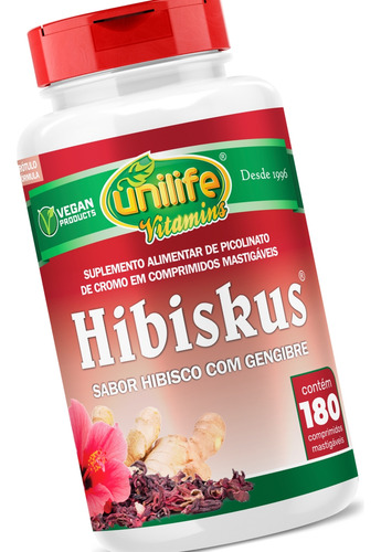 Hibisco Com Gengibre E Picolinato Kit Com 4 180 Comprimidos