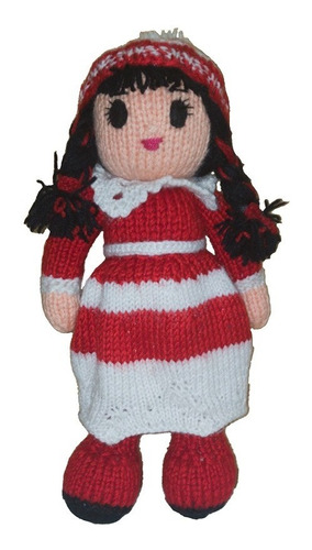 Amigurumi Muñeca Tejida A Dos Agujas O Palillos