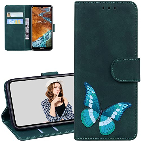 Funda Cartera Para Nokia G300 Txhd Verde Pu Leather-02