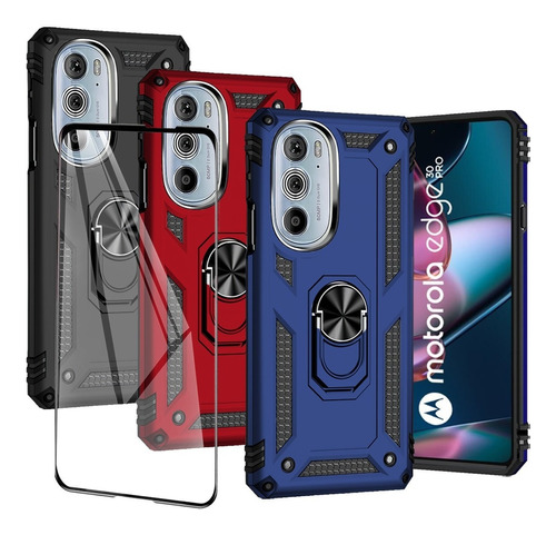 Funda Moto Motorola Con Cristal 9d Cronox Uso Rudo State22 