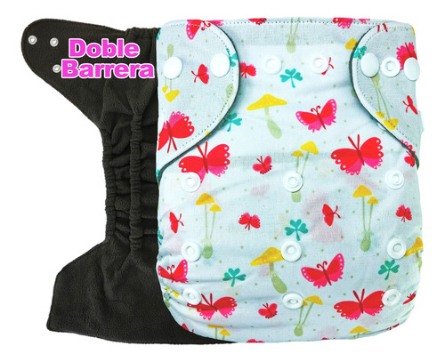 Pañal De Tela Ecologico Reutilizable 4 Capas Doble Barrera Diseño