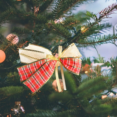 Lazos Navideños En Forma De F Para Árboles De Navidad, Coron
