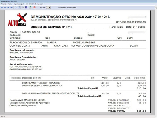 Programa Para Oficina Mecânica Check List + Whats V6.0 Plus