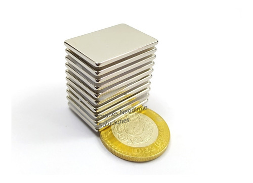 10 Imanes Neodimio 30mm X 20mm X 2mm N35 Biomagnetismo Xto