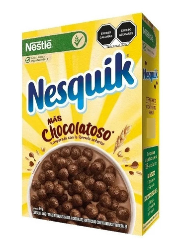 Cereal Nesquik Sabor Chocolate Tamaño Familiar Nestle 1.2 Kg