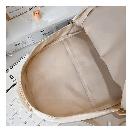 Mochila Urbana Sanmu Dingye Color Blanco Diseño Lisa 15l