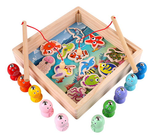 Juego De Pesca De Madera Juegos De Mesa De Juguete Juguetes