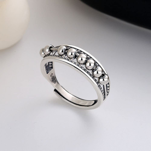 Anillo De Alivio De Ansiedad - Anillo Giratorio De Plat...