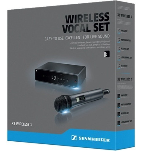 Micrófono Sennheiser XSW 1-825-A Dinámico Cardioide color negro
