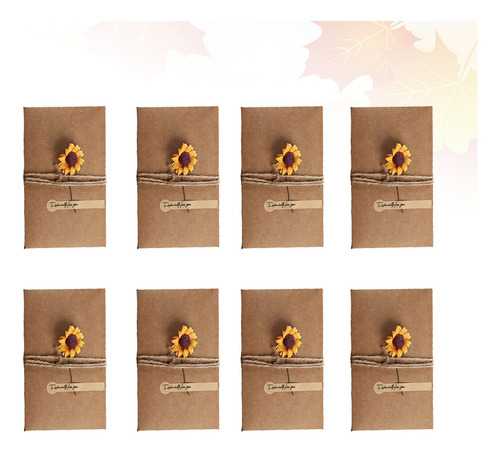 Imagem 2 de 8 de Cartões Criativos Do Presente Do Girassol 12pcs Para O Natal