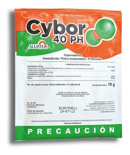 Cybor 40ph Cipermetrina Control De Hormigas Y Plagas En Casa