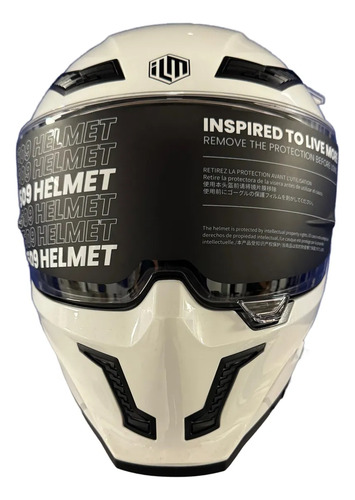 Casco Moto Integral Ilm Mf509 Pro Ece2206 Con Pinlock Blanco White L
