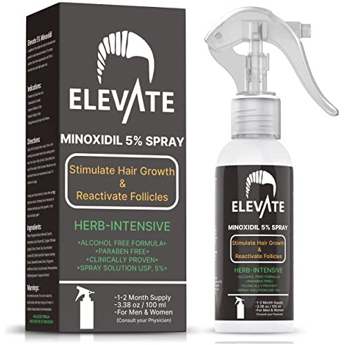 Elevate 5% Minoxidil Hair Growth Spray - Alcohol Free Kglbz