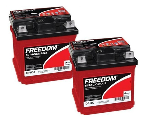 Kit 2 Bateria Estacionária Freedom Df500 40ah Nobreak Alarme