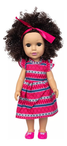 Simulación de muñeca linda de pelo rizado - Para colorear una muñeca