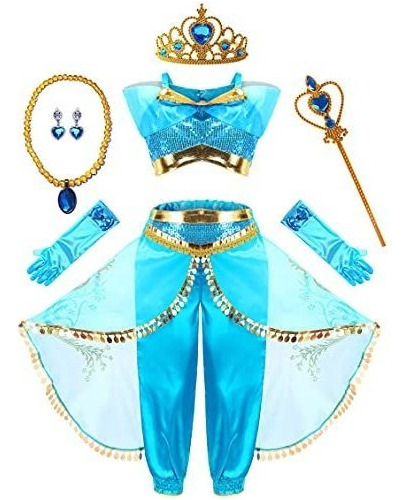 Mecamelon - Disfraz De Princesa Árabe Para Niñas, Disfraz 