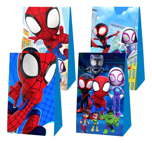 Shunhong 12 Bolsa Regalo Fiesta Spidey And His Amazing Araña