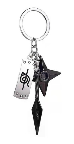 Llaveros De Anime Naruto Kunai Shuriken Bandana Metal 