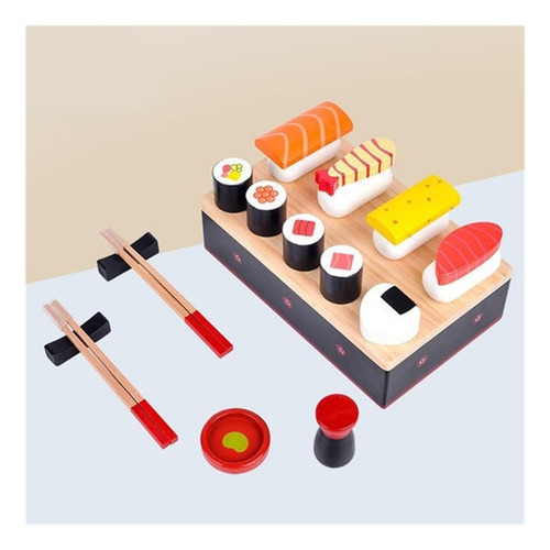Juego De Cocina De Madera Para Niños Sushi Selection, Color