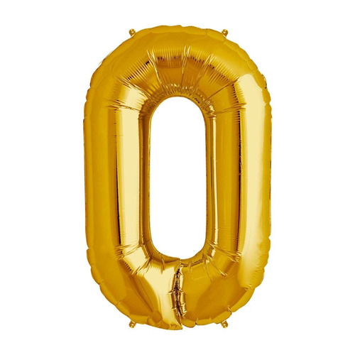 Globo Números Y Letras Metalizadas 66 Cm Dorada Y Plateada