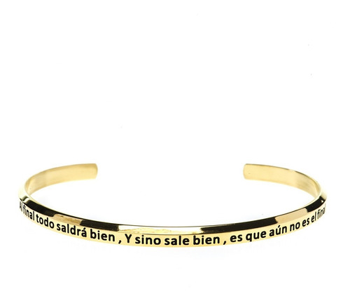 Pulsera Esclava De Acero Con Baño Grabada. Guilad Slv105b
