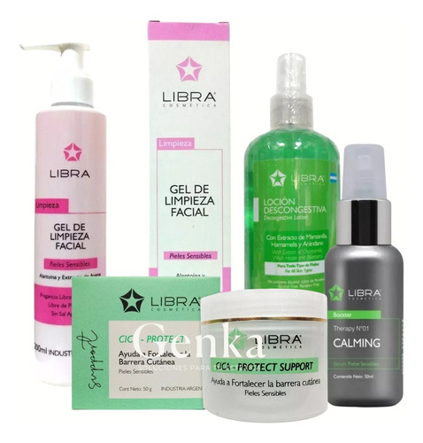 Kit Rutina Skincare Piel Sensible Rosacea Acne Psoria Libra 