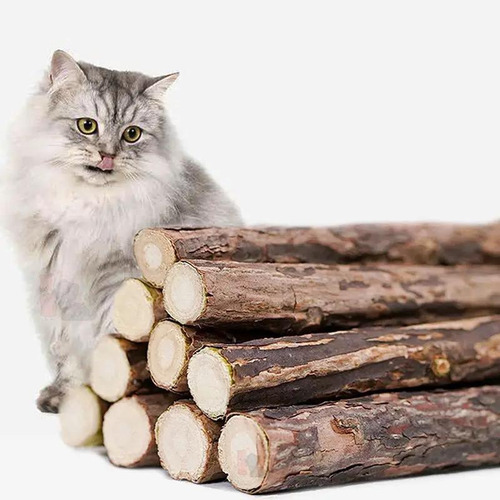 5 Unidades Matatabi Varas De Catnip Limpa Dentes Anti Stress