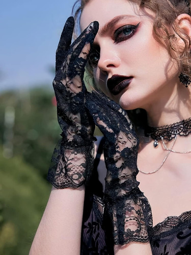 Guantes De Encaje Para Mujer, Para Bodas, Fiestas De Té, Cos