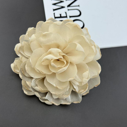 2 Elegante Broche De Flores Para Mujer, Horquilla, Beige