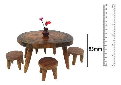 Juego De Silla De Escritorio Para Casa De Muñecas, Juego De