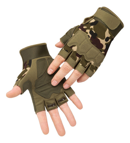 2 Guantes Protectores De Paracaidista De Camuflaje Con Medio