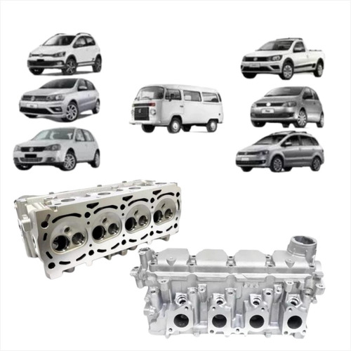 Cabeçote Motor P/ Gol Fox Voyage Ea111 1.6 8v - Alumínio