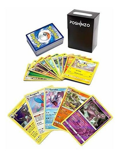 100 Cartas De Pokémon Con 5 Cajas De Tarjetas Holo Rares Pl