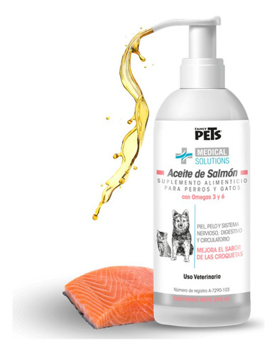 Fancy Pets Aceite De Salmón Omega 3 Perros Y Gatos 250 Ml